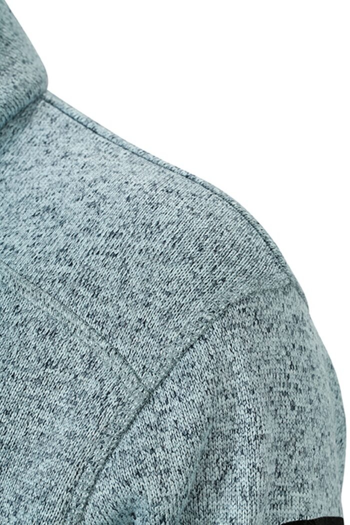 Vyriškas megzto stiliaus fliso bliuzonas KNITTED - Image 5
