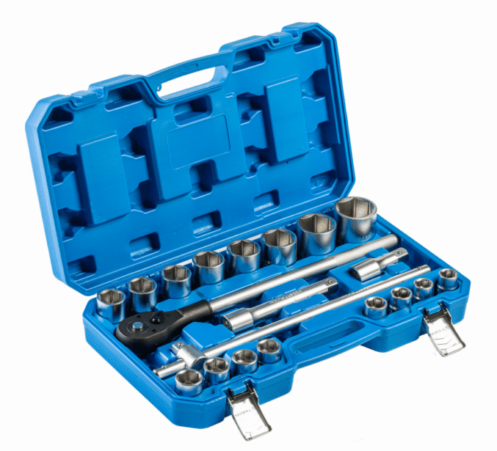 21 dalies 3/4” galvučių ir priedų rinkinys - Image 1