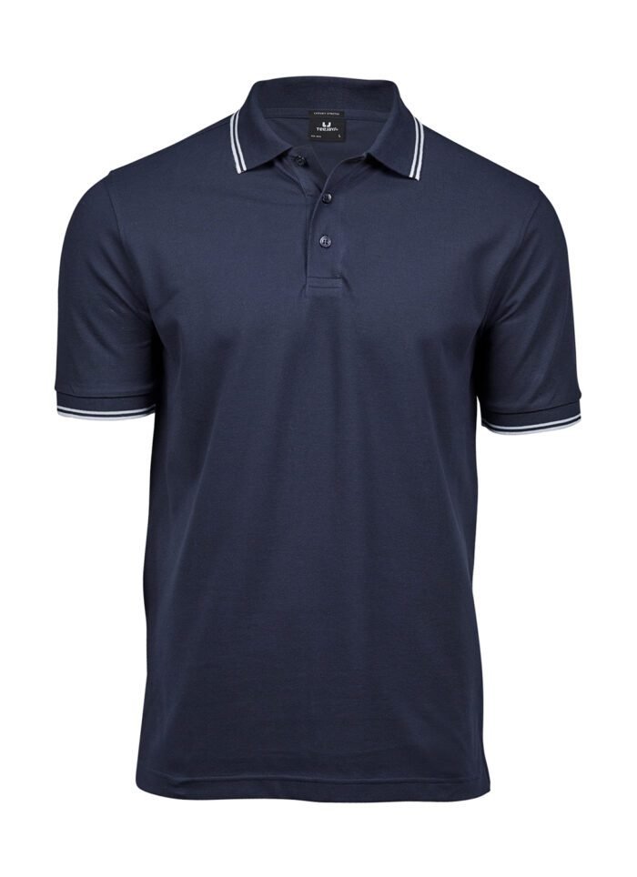 Polo marškinėliai su elsatanu ELEGANT STRIPE